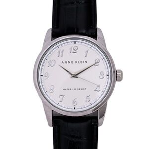 Anne Klein White Dial Arabic Numerals 36mm Watch Genuine Leather